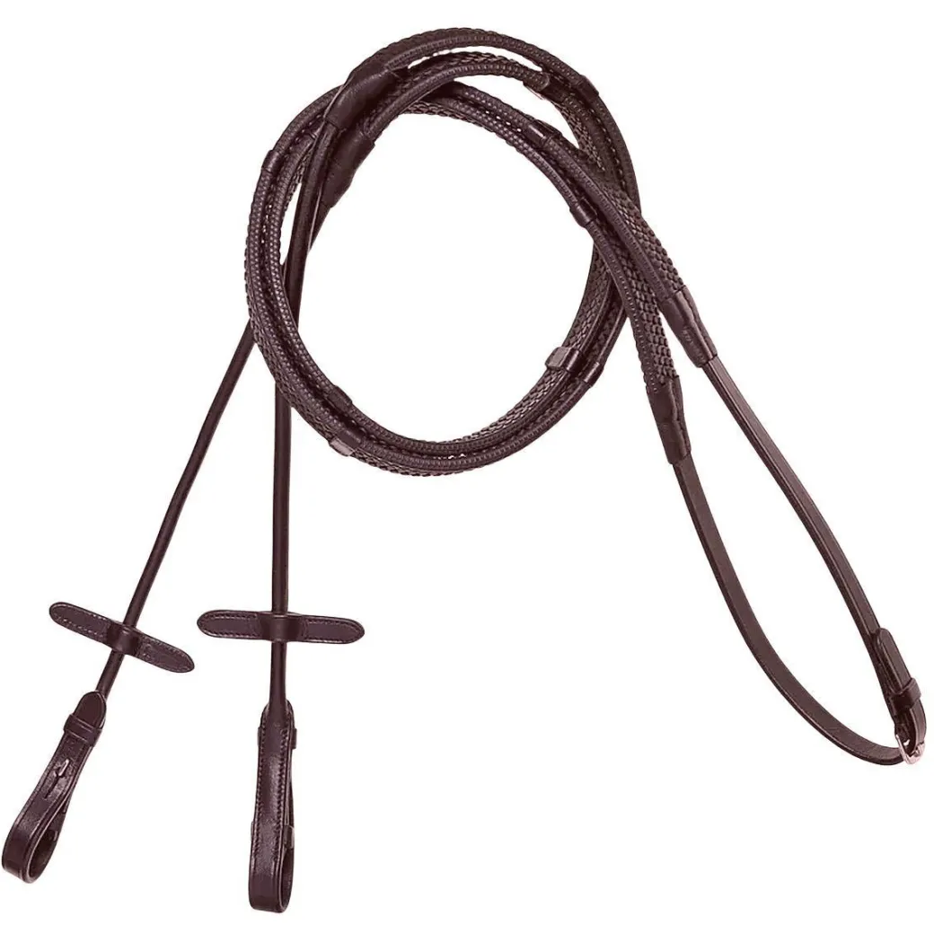 Lumiere Rubber Rolled Reins + Stops