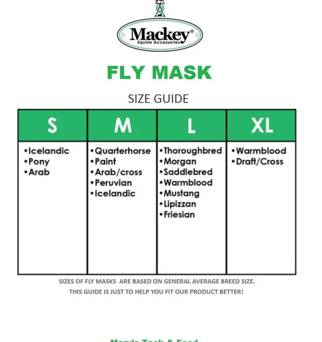 Mackey Bee Mine Fly Mask Ears & Detach Nose