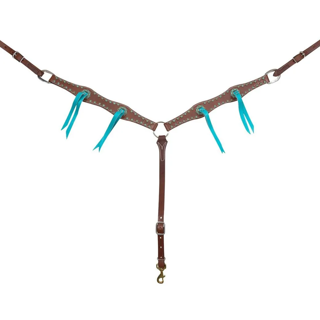 Martin Saddlery Antique Dots & Turquoise Ties Breast Collar
