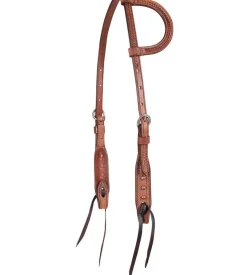 Martin Saddlery Copper Dots Rope One Ear Headstall