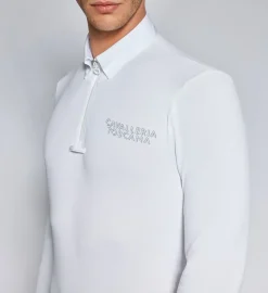 Men's Cavalleria Toscana Piqué Zip LS Polo
