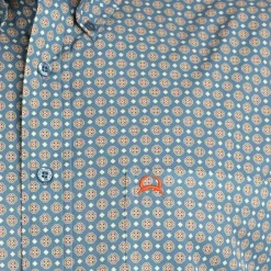 Men's Cinch ArenaFlex Blue Print LS Shirt