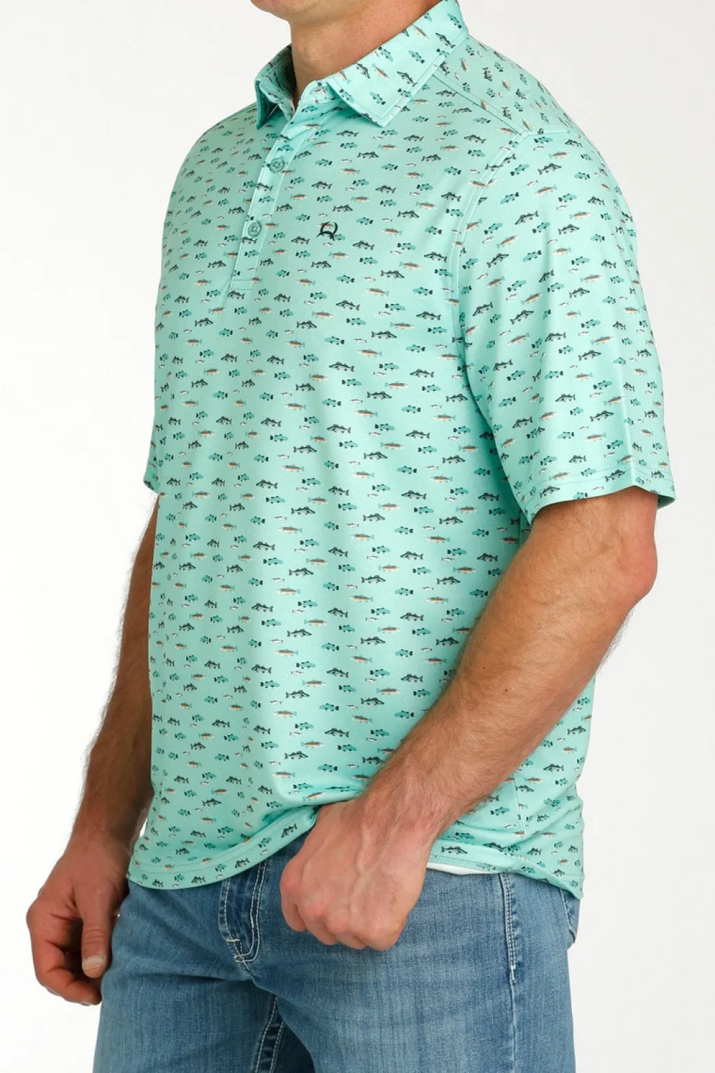 Men's Cinch ArenaFlex Fish Print Polo
