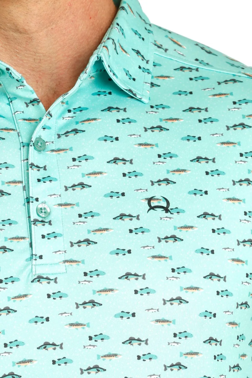 Men's Cinch ArenaFlex Fish Print Polo