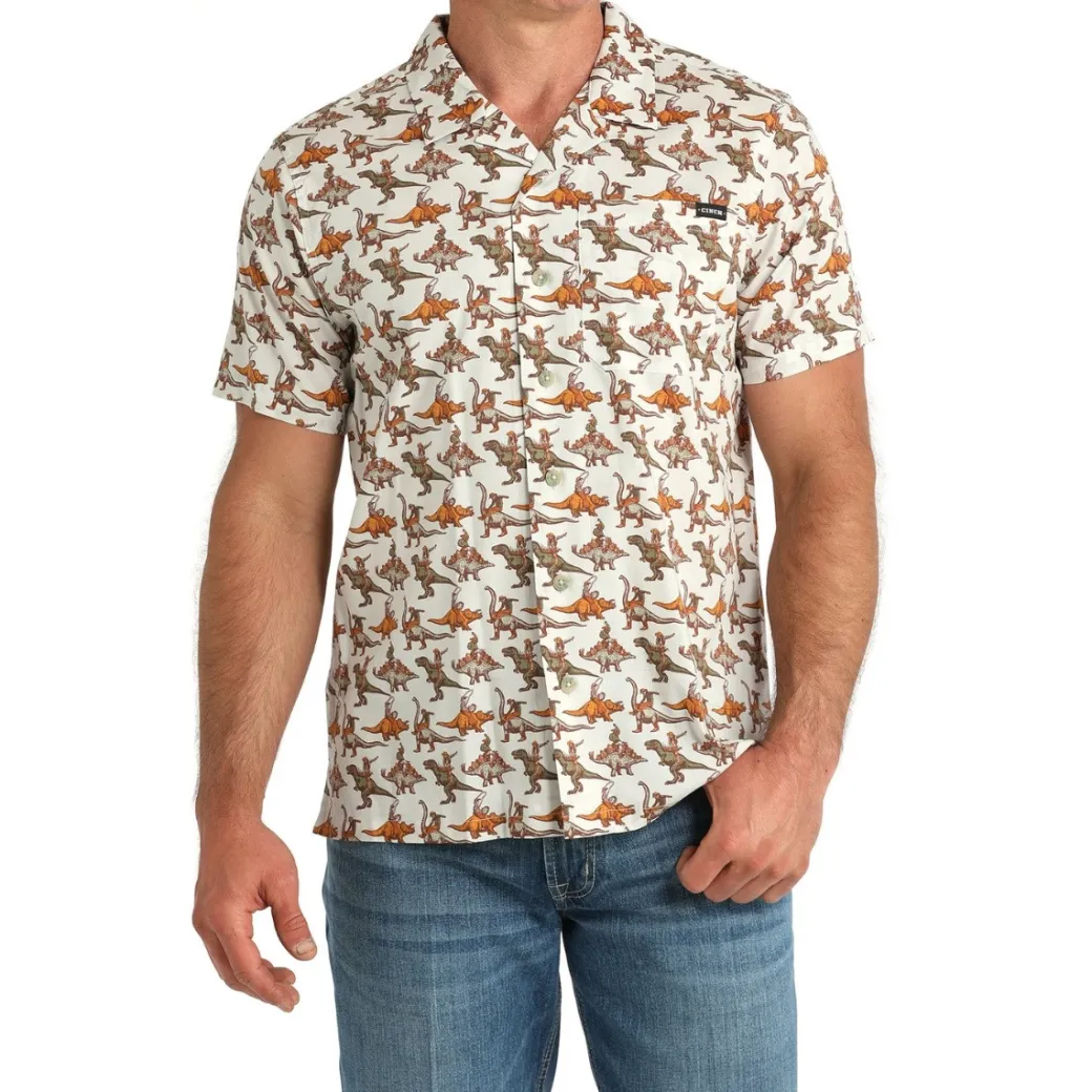Men's Cinch Bronc-A-Saurus Camp Shirt