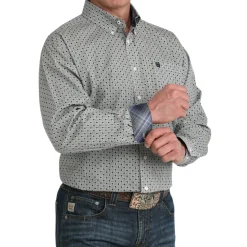 Men's Cinch Classic Fit Geo Print LS Shirt