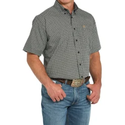 Men's Cinch Classic Fit Geo Print SS Shirt