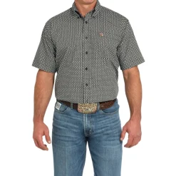 Men's Cinch Classic Fit Geo Print SS Shirt