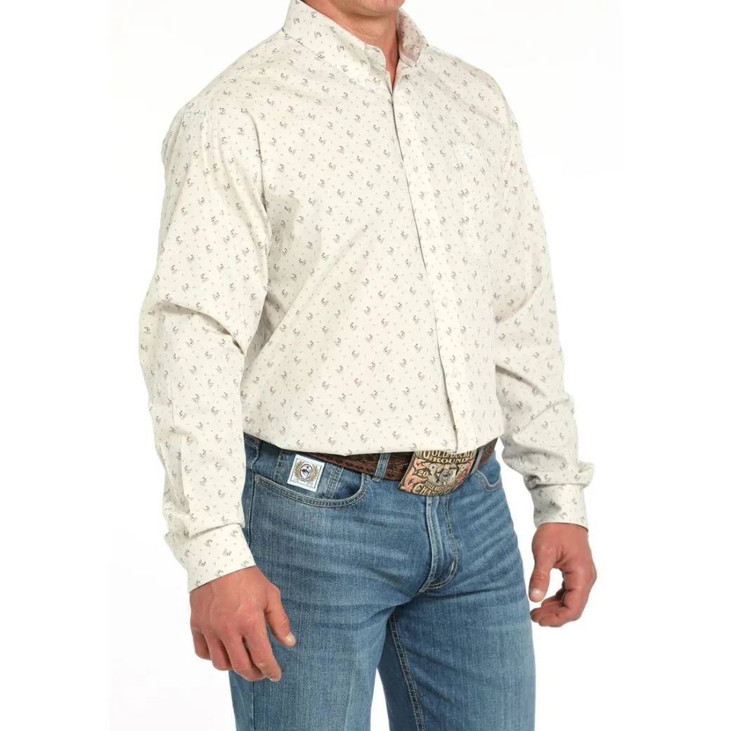 Men's Cinch Classic Fit Rooster Print LS Shirt