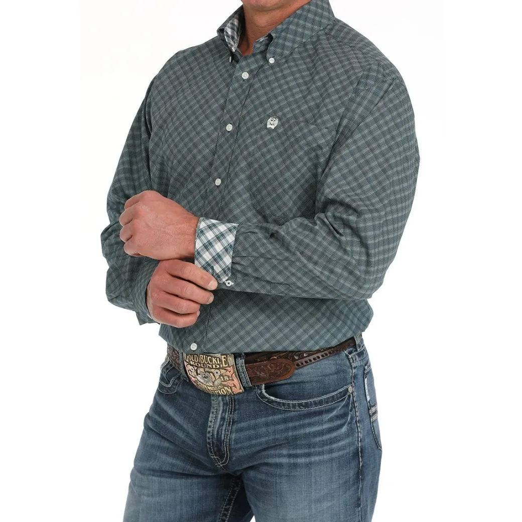 Men's Cinch Geo Plaid Button Down Shirt