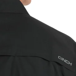 Men's Cinch Ripstop Solid Black LS Shirt