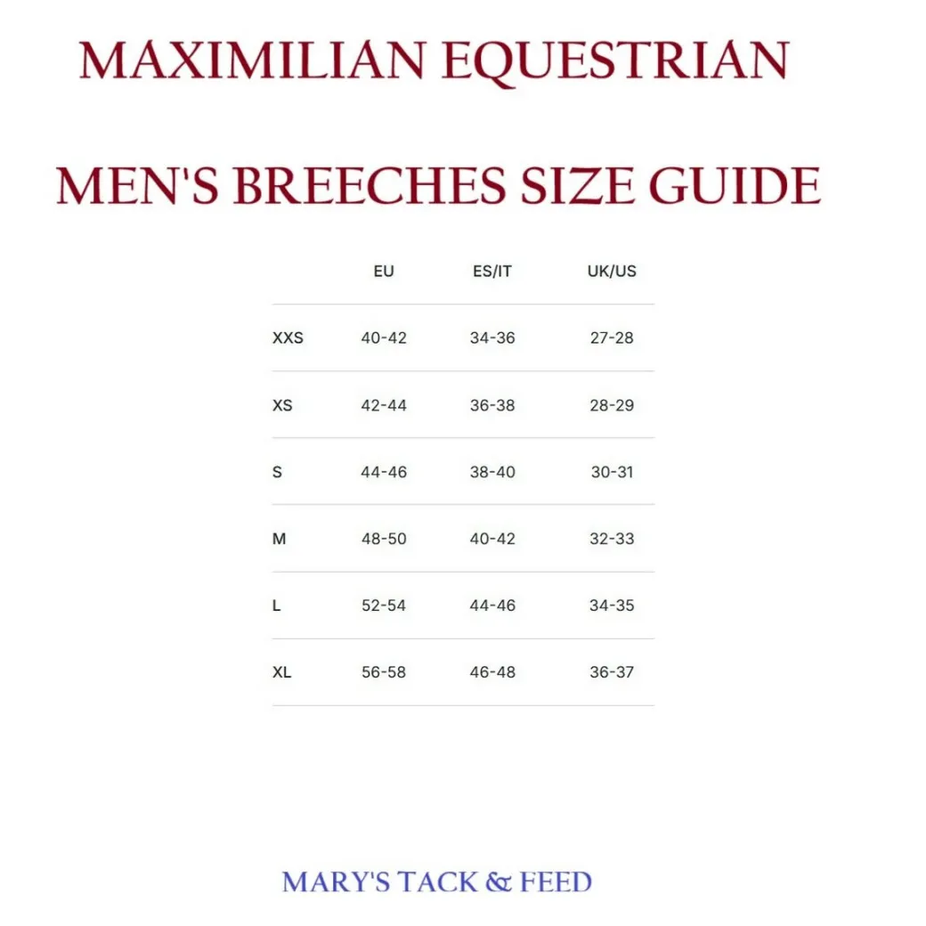 Men's Maximilian Performance Full Seat Breeches