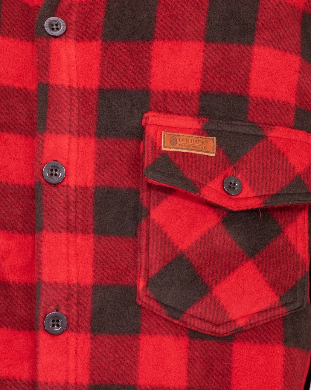 Men's Outback Fleece Big Shirt | Red