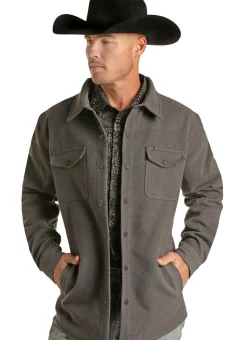 Men's Rock & Roll Denim Charcoal Shirt Jacket