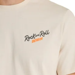 Men's Rock & Roll Denim Cowboy Skull Graphic Tee