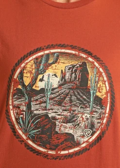 Men's Rock & Roll Denim Desert Graphic Tee
