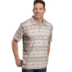 Men's Roper Active Western Print SS Polo