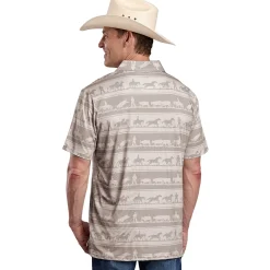 Men's Roper Active Western Print SS Polo