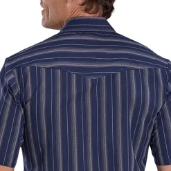 Men's Roper Blue Stripe SS Snap Shirt