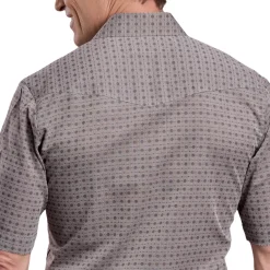 Men's Roper Grey Jacquard Short Sleeve Snap Shirt