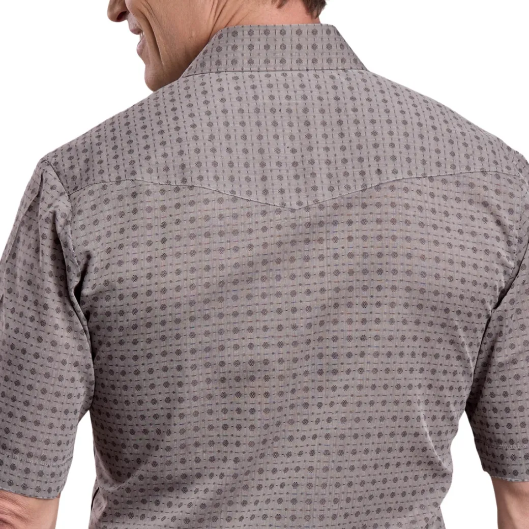 Men's Roper Grey Jacquard Short Sleeve Snap Shirt