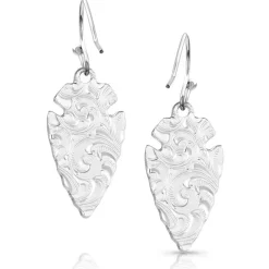 Montana Silversmiths Chiseled Arrowhead Earrings