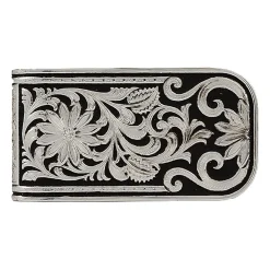 Montana Silversmiths Leather Cut Bitterroot Money Clip