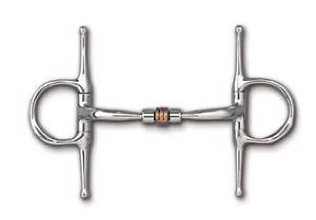 Myler Copper Roller Comfort Snaffle Full Cheek with Hooks - MB 03 - Level 1