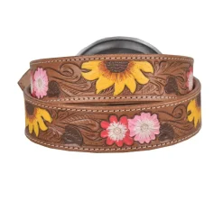 Myra Bouquet Hand Tooled Leather Belt