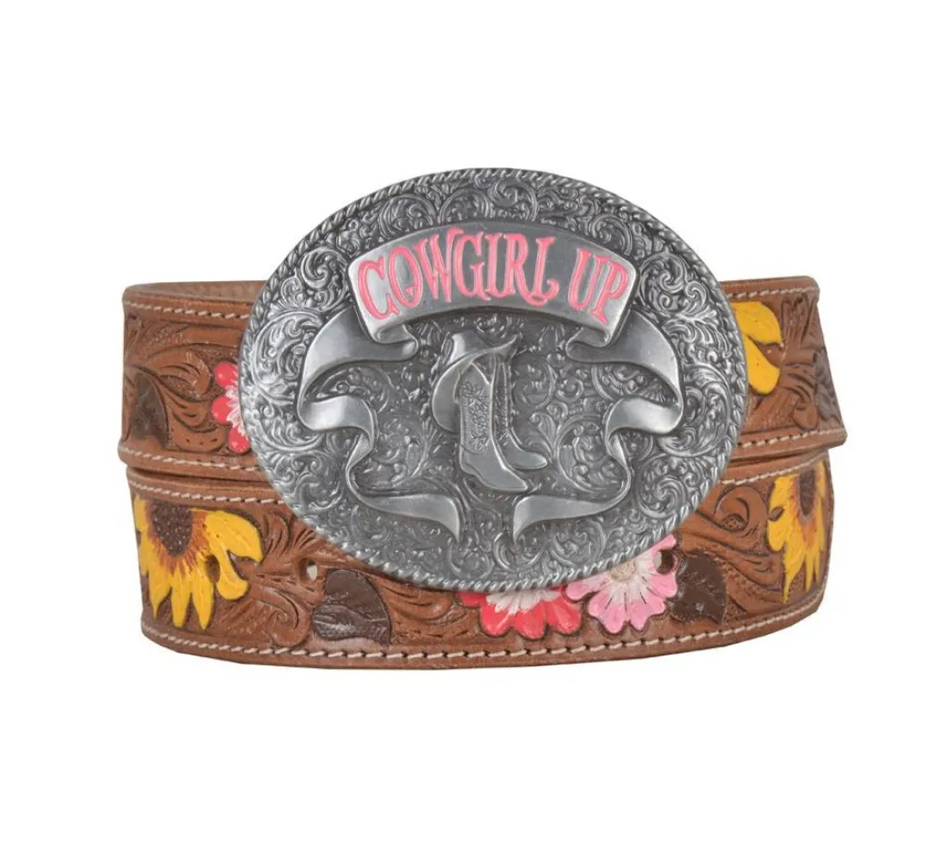 Myra Bouquet Hand Tooled Leather Belt