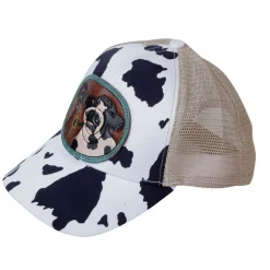 Myra Cow Theme Leather Patch Caps