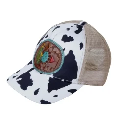 Myra Cow Theme Leather Patch Caps
