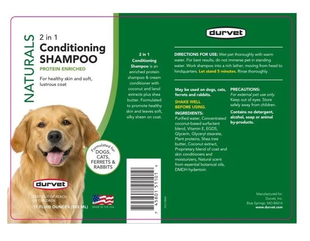 Naturals 2 in 1 Conditioning Pet Shampoo