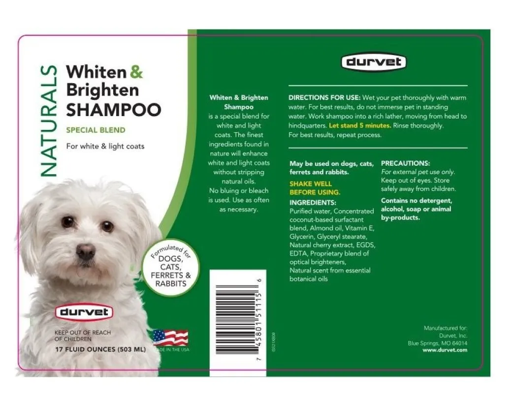 Naturals Whiten & Brighten Pet Shampoo