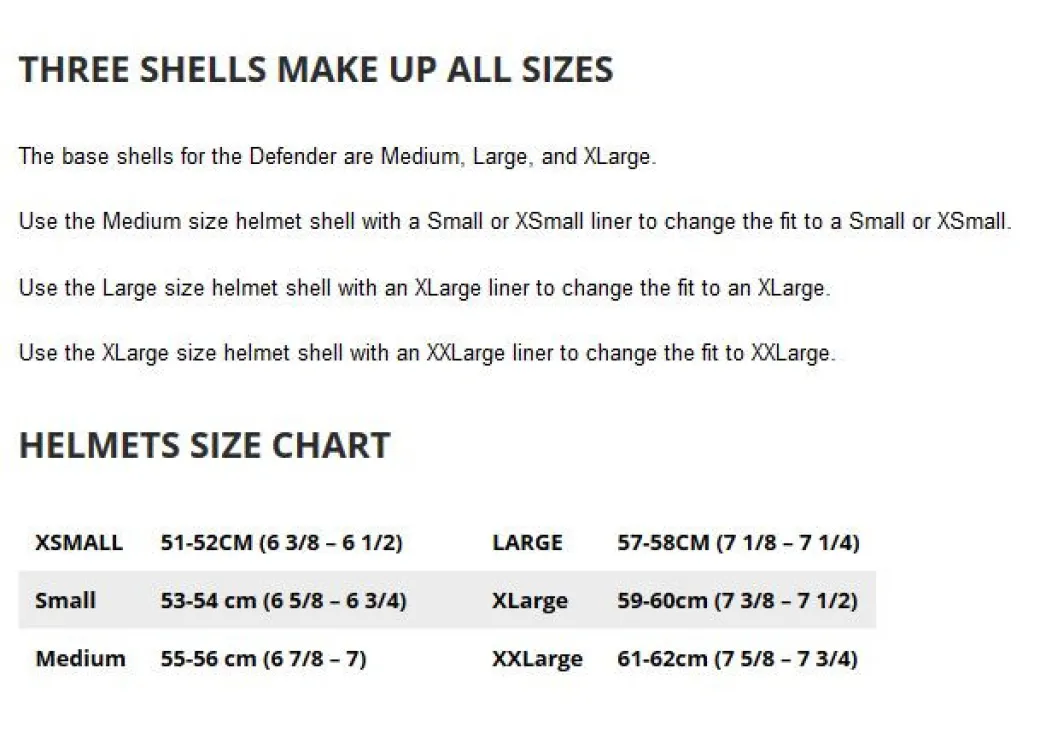 One K Defender Helmet Liners