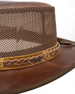 Outback Wagga Wagga Mesh Leather Hat