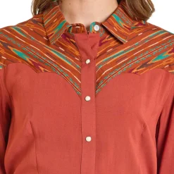 Panhandle Aztec Yoke Rayon Snap Shirt