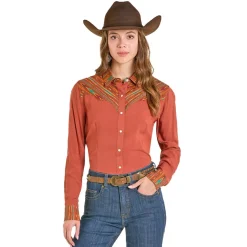 Panhandle Aztec Yoke Rayon Snap Shirt