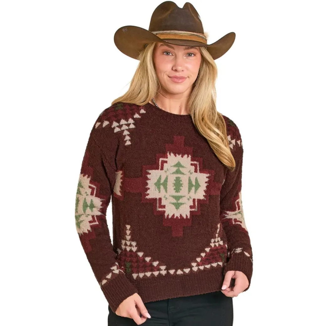Panhandle Bouclé Aztec Sweater