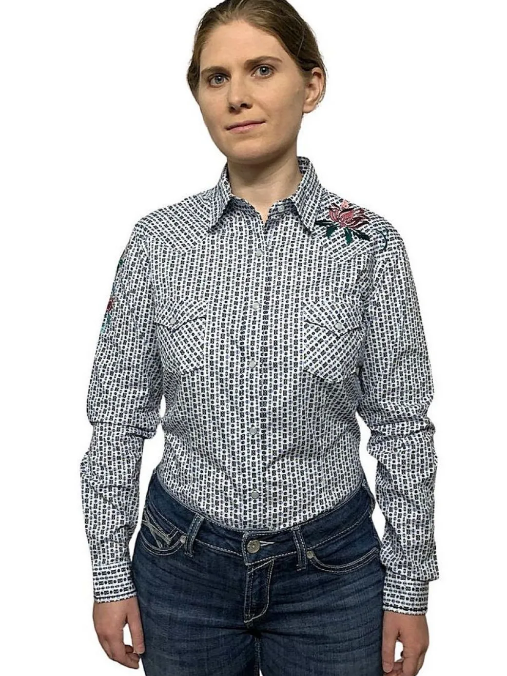Panhandle Flex Embroidered Print LS Shirt