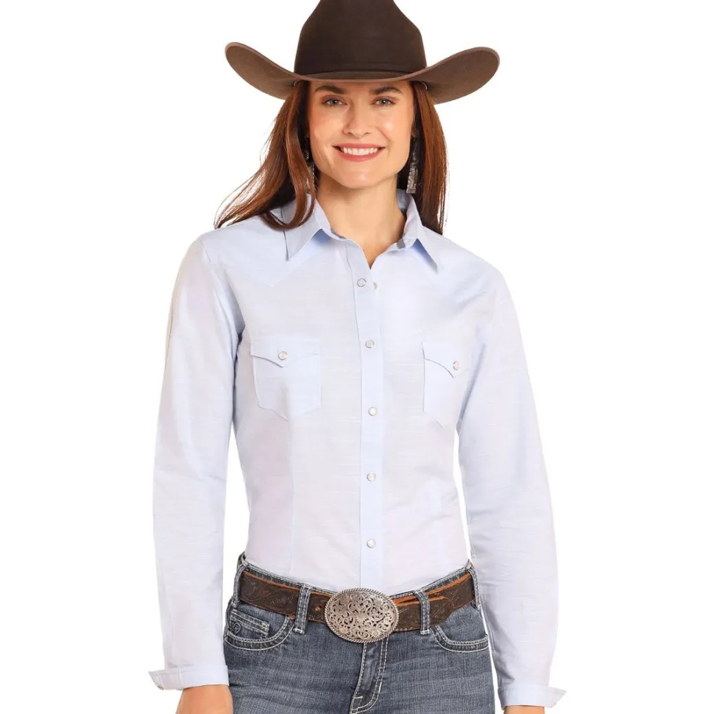 Panhandle Light Blue LS Snap Shirt