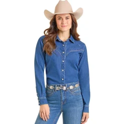 Panhandle Retro Yoke Stretch Denim Shirt