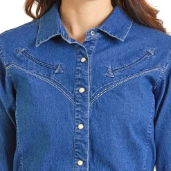 Panhandle Retro Yoke Stretch Denim Shirt