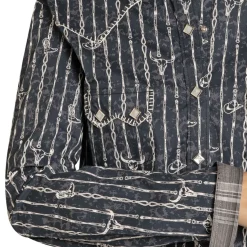 Panhandle Stretch Western Print 2-Pocket Shirt
