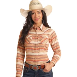 Panhandle Woven Stripe Snap Shirt