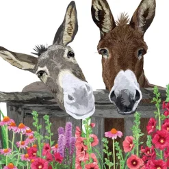 Peanut Butter & Jelly Donkeys Paper Napkins