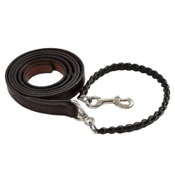 Perri's Leather Lead + Rubber Covered Chain
