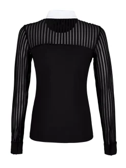 Pikeur Mesh Stripe Long Sleeve Show Shirt