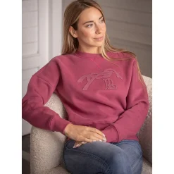 Pénélope Bianca Crew Sweatshirt | Raspberry