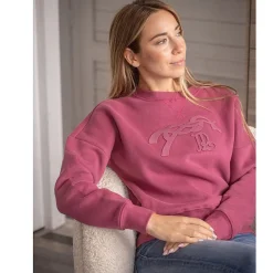 Pénélope Bianca Crew Sweatshirt | Raspberry